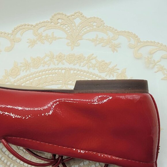 The Bright Red Sam Edelman Bri Tie Flat - Picture 2 of 4